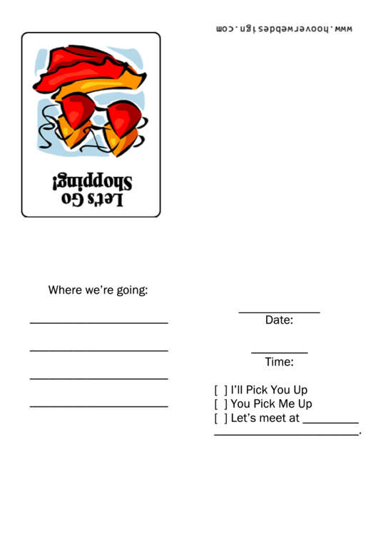Shopping Invitation Template Printable Pdf Download