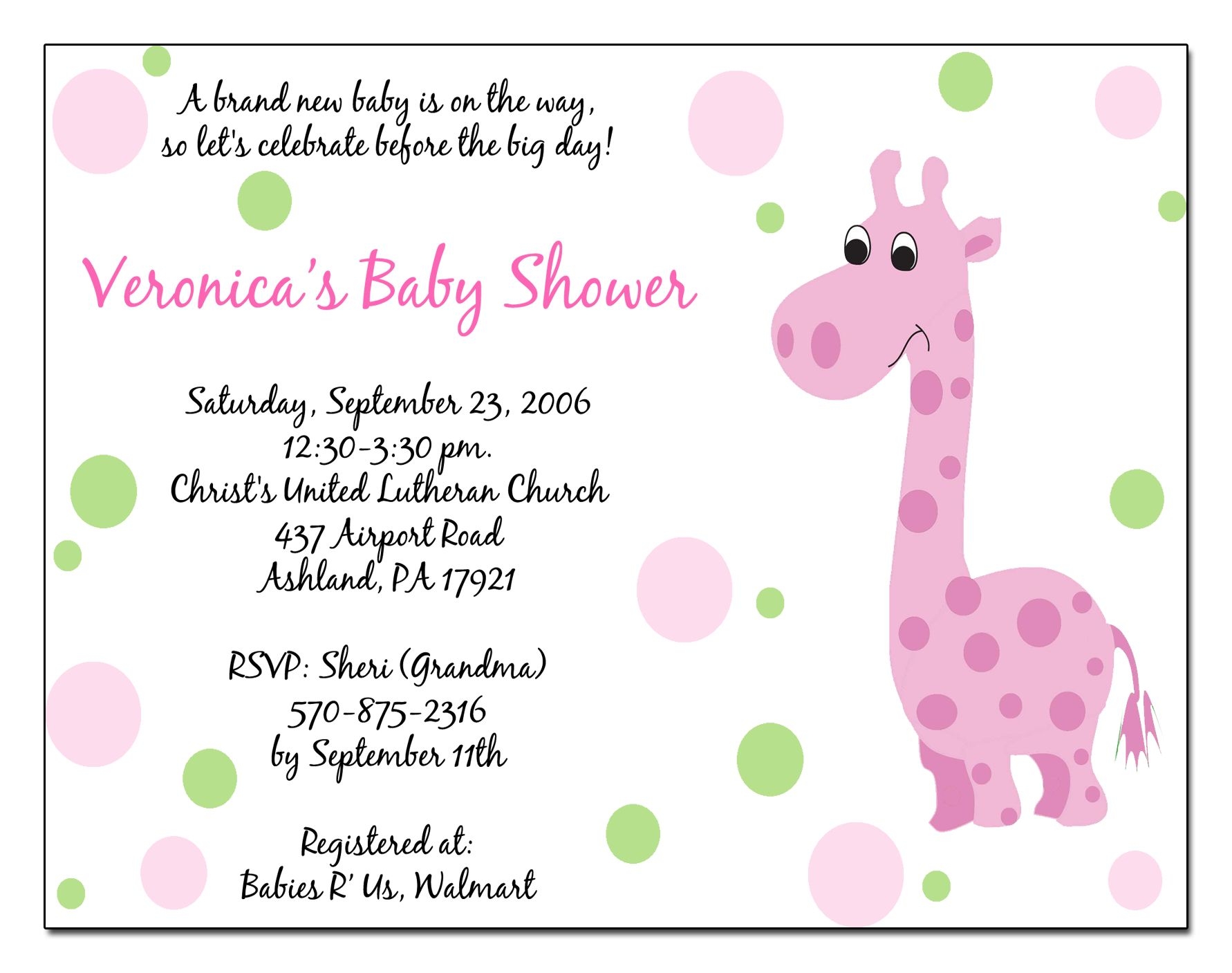 shower invitation templates