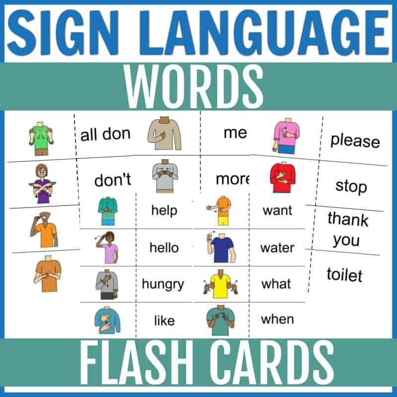 abcs sign language flash cards printable
