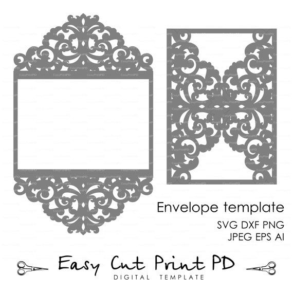 Silhouette Laser Cut Invitation Template