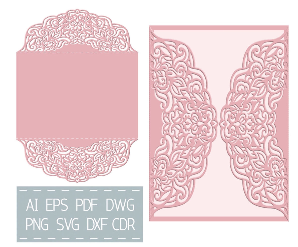 Silhouette Laser Cut Invitation Template