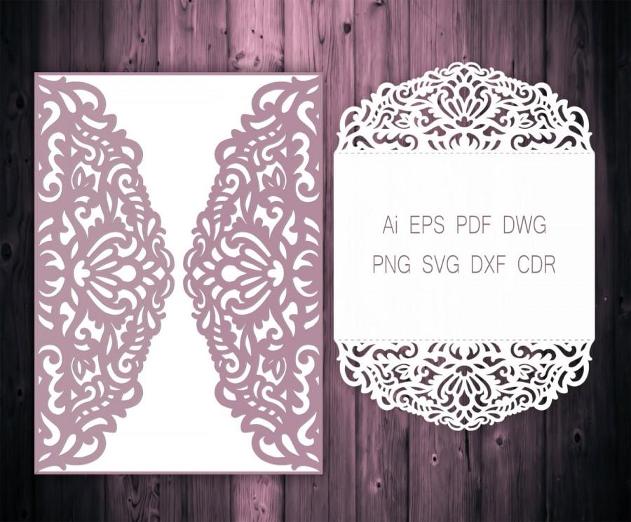 silhouette laser cut invitation template