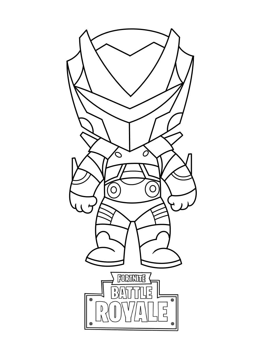 Simple Fortnite Skin Coloring Pages Mini Drawing Pictures Free 