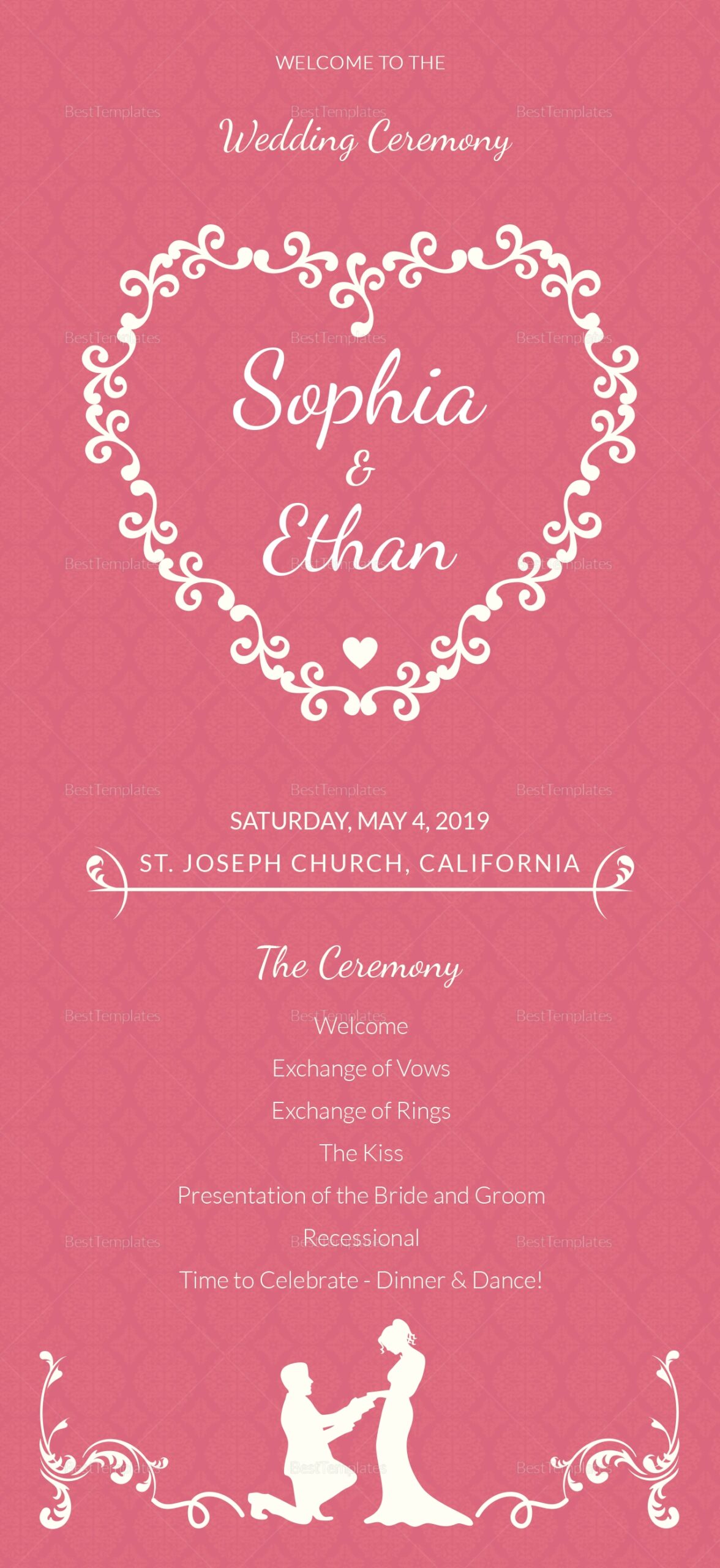 Simple Wedding Invitation Card Design Template In Word Psd Publisher 
