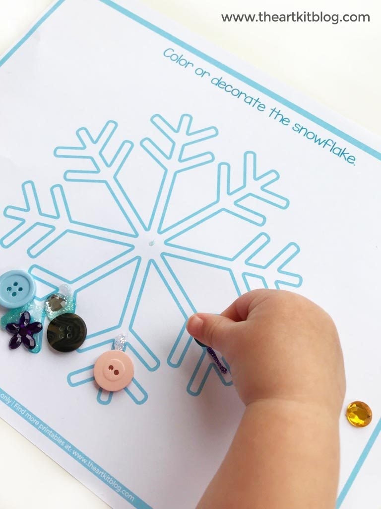 Simple Winter Craft For Kids Free Printable The Art Kit