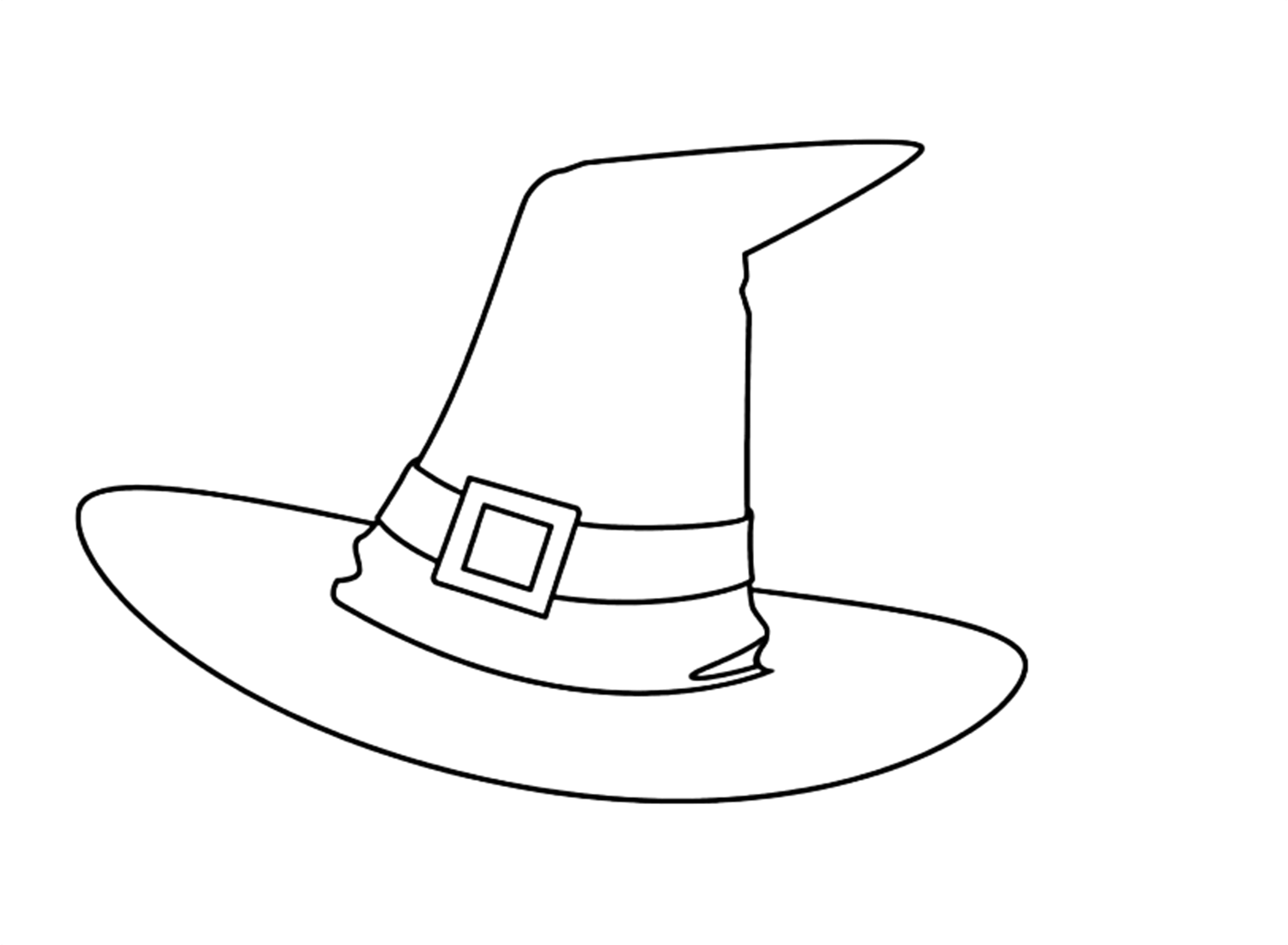 Simple Witch Hat Free Coloring Pages Witch Hat Coloring Pages