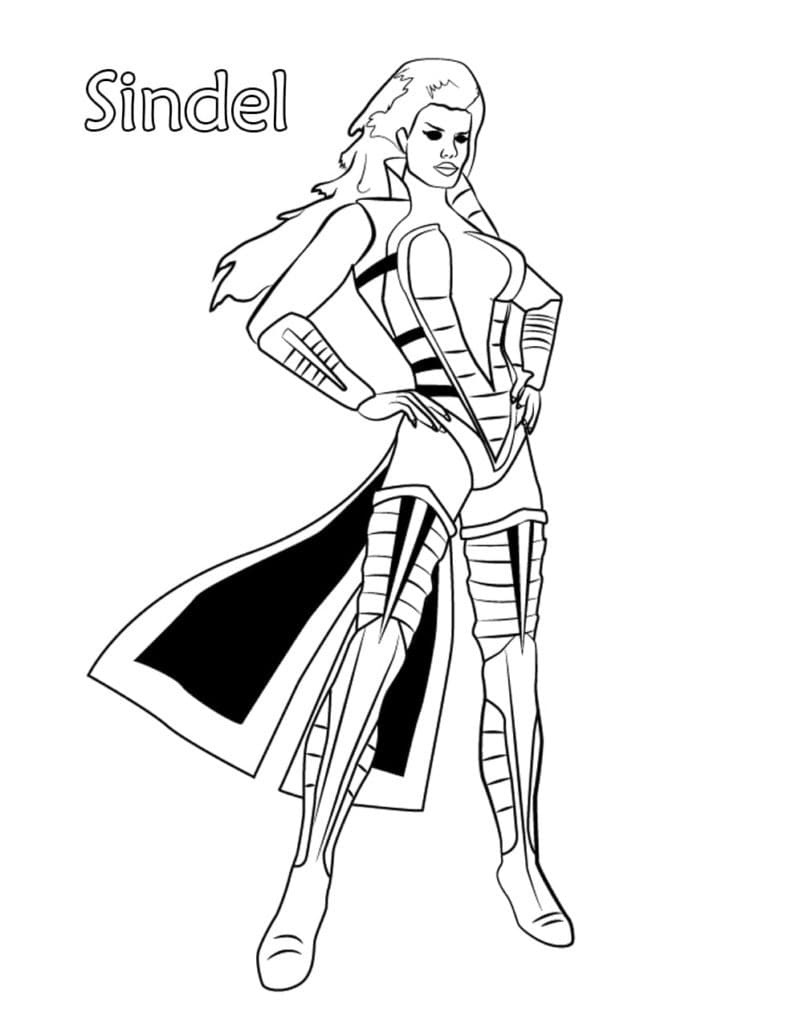 Sindel Mortal Kombat Coloring Page Free Printable Coloring Pages For Kids