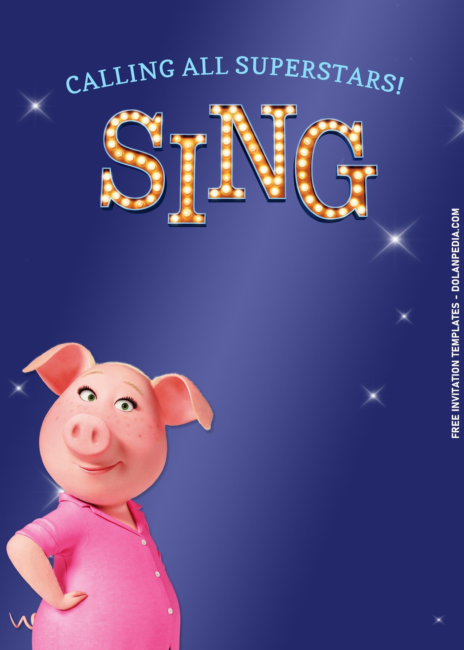 sing 2 invitation template