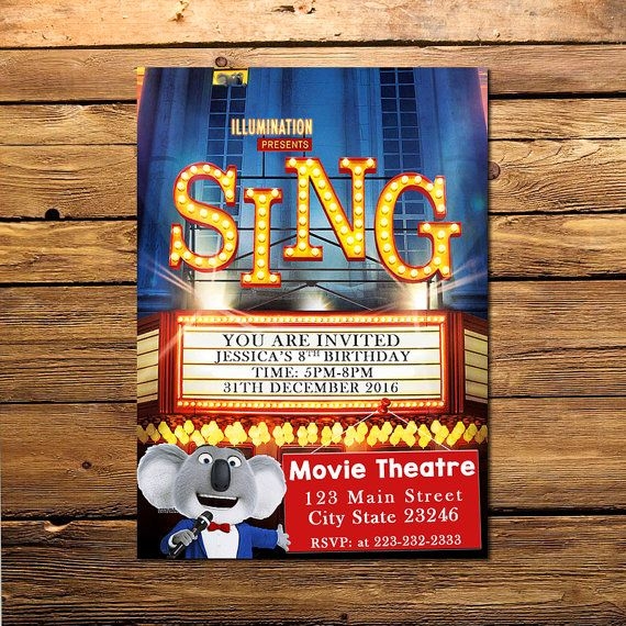 Sing 2 Invitation Template Printable Word Searches