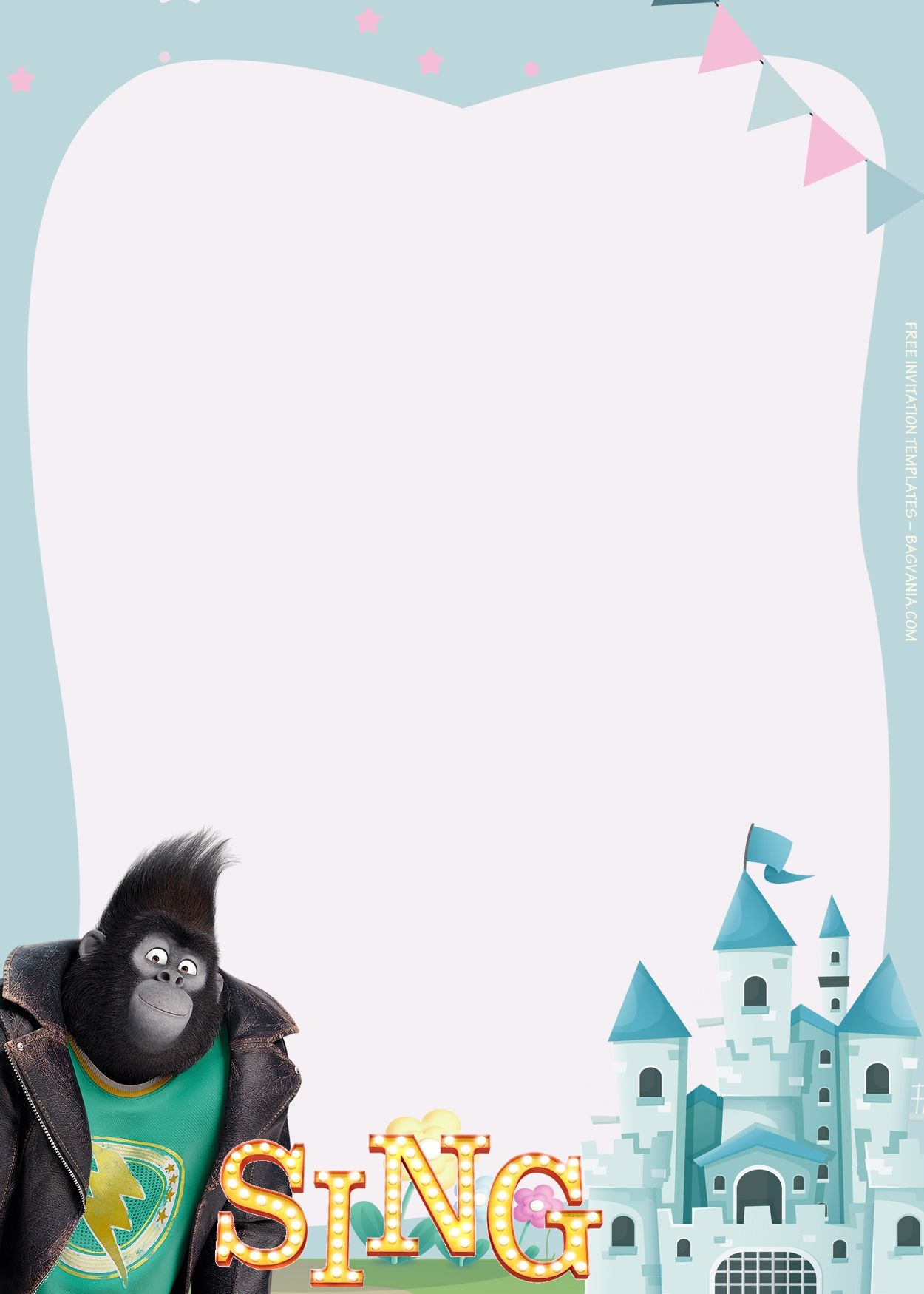 Sing 2 Invitation Template
