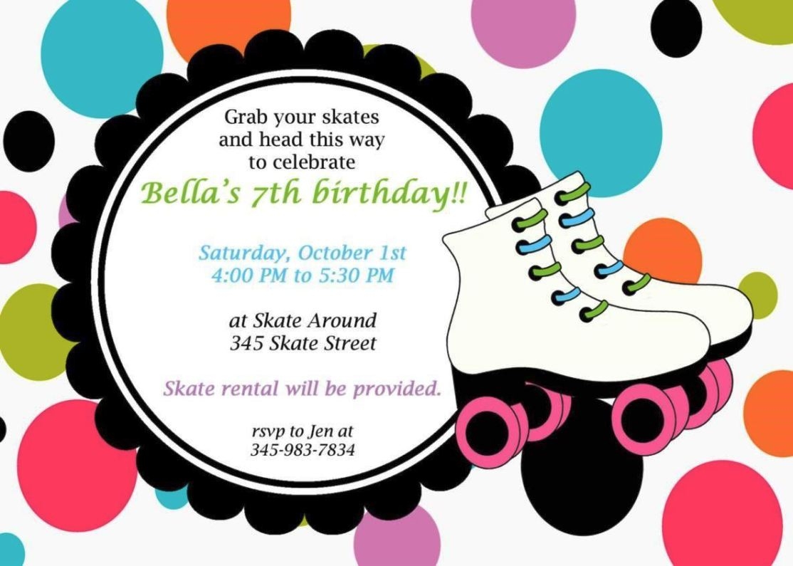 Skate Party Invitation Template SampleTemplatess SampleTemplatess