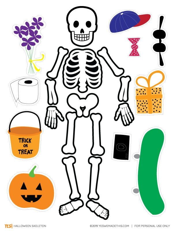 printable skeleton craft for kids