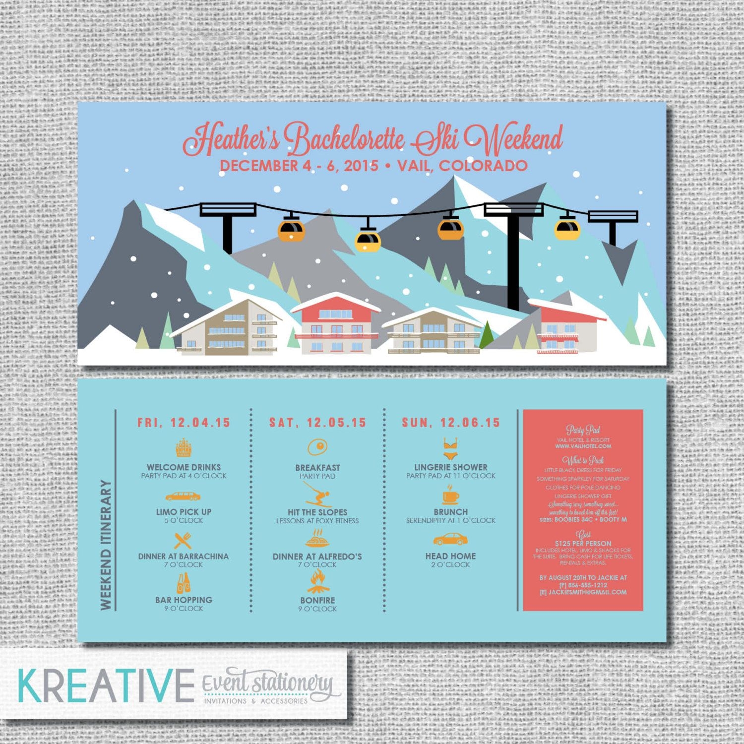ski invitation template