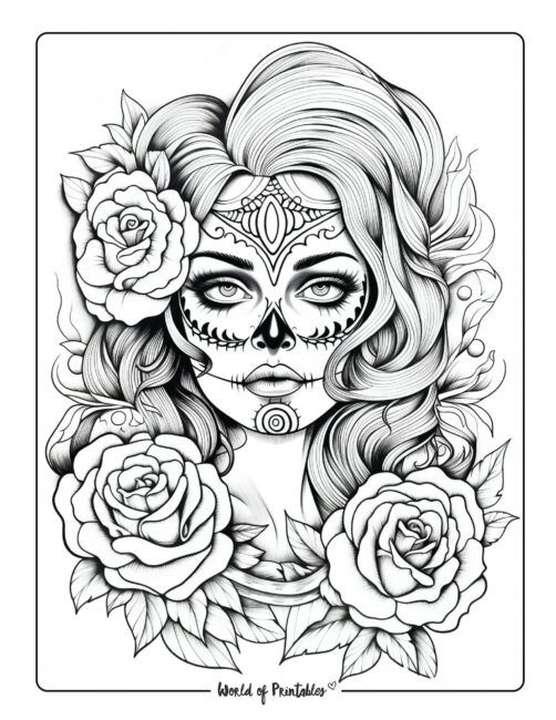 Skull Coloring Pages Foto