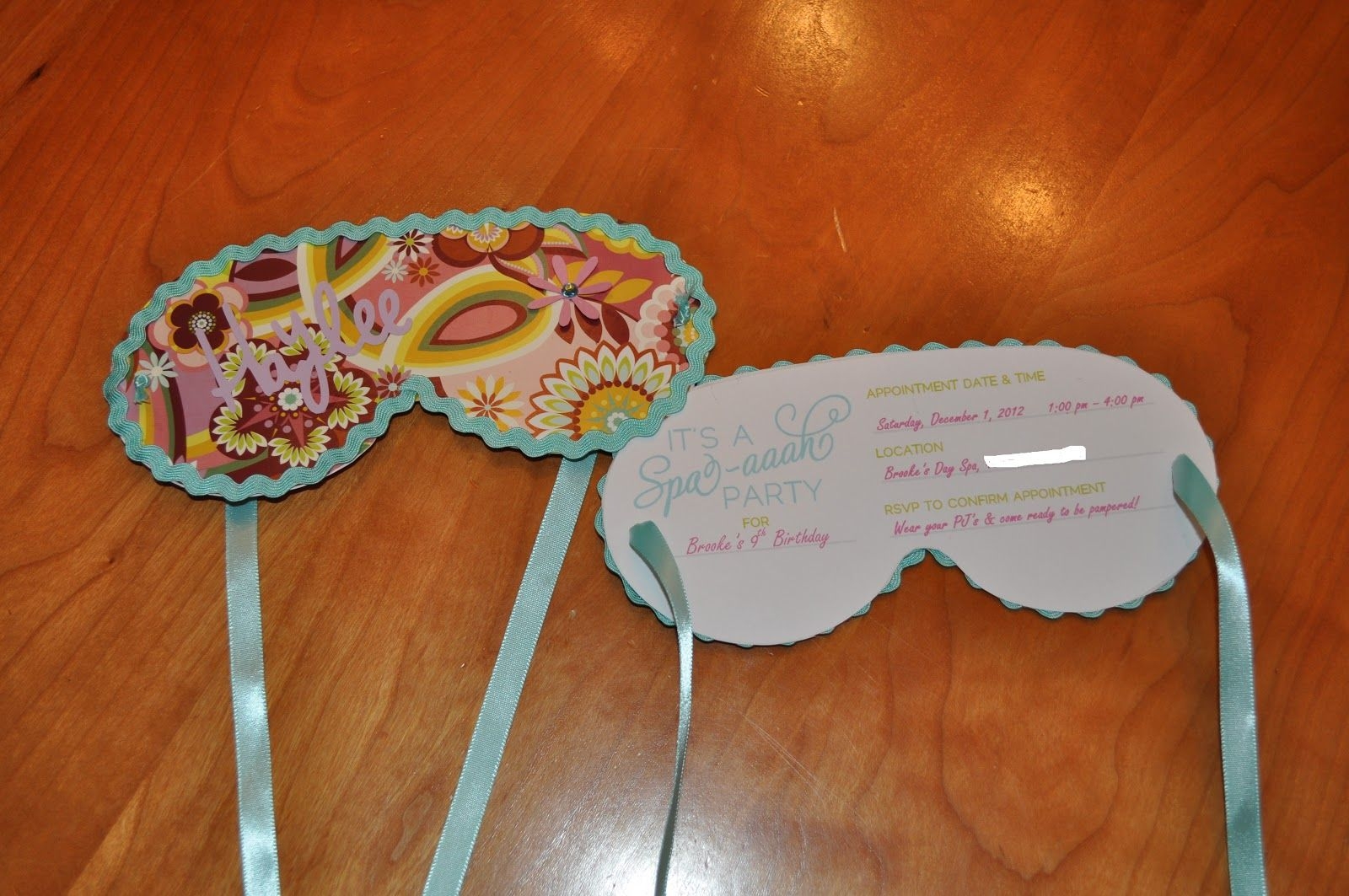 sleep mask invitation template