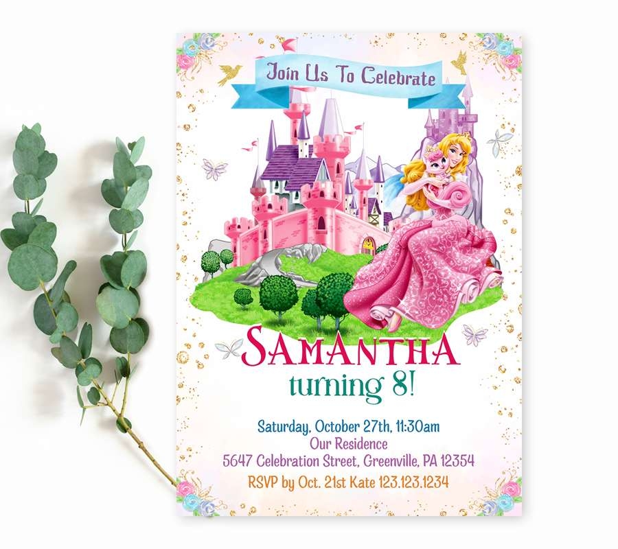 Sleeping Beauty Invitation Edit Yourself Online Now