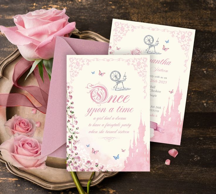 Sleeping Beauty Invitation Sweet Sixteen Invitation Sleeping Beauty 