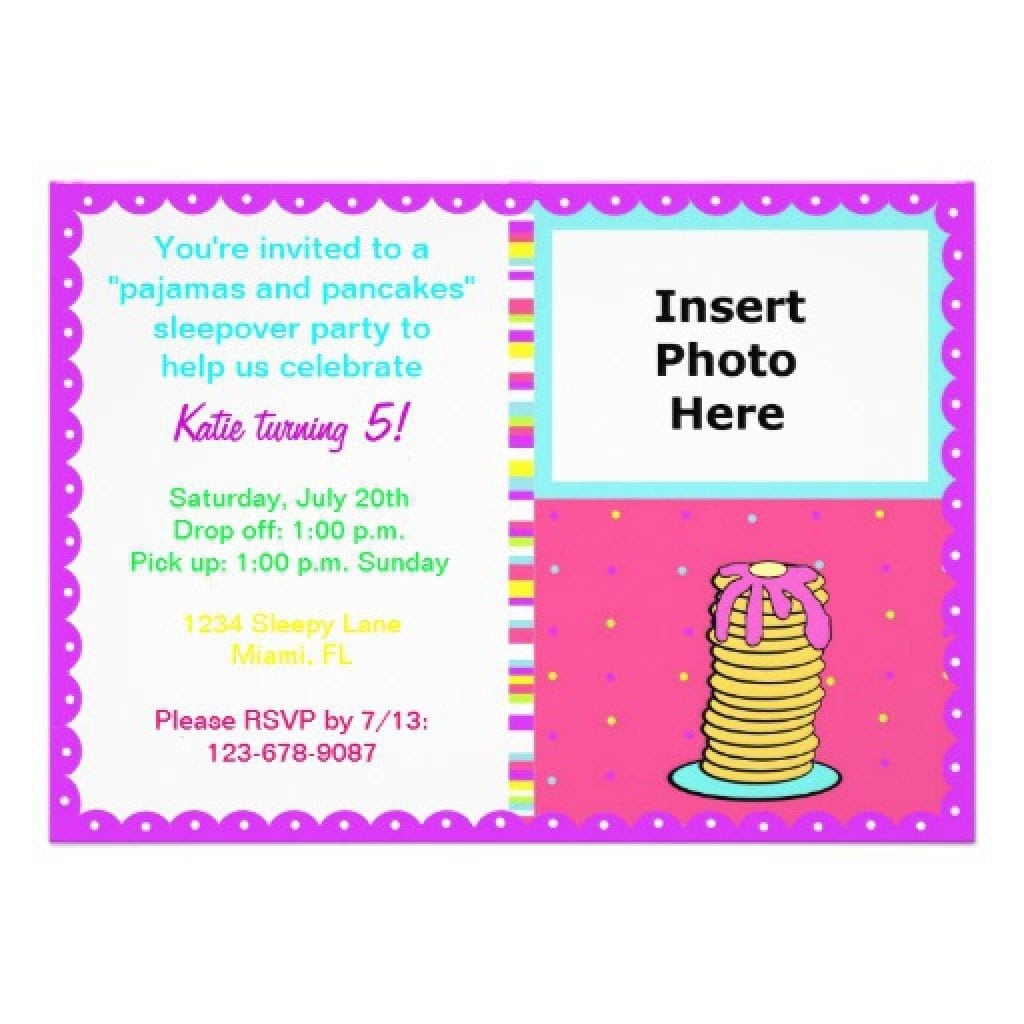 Sleepover Spa Party Invitations Templates Free