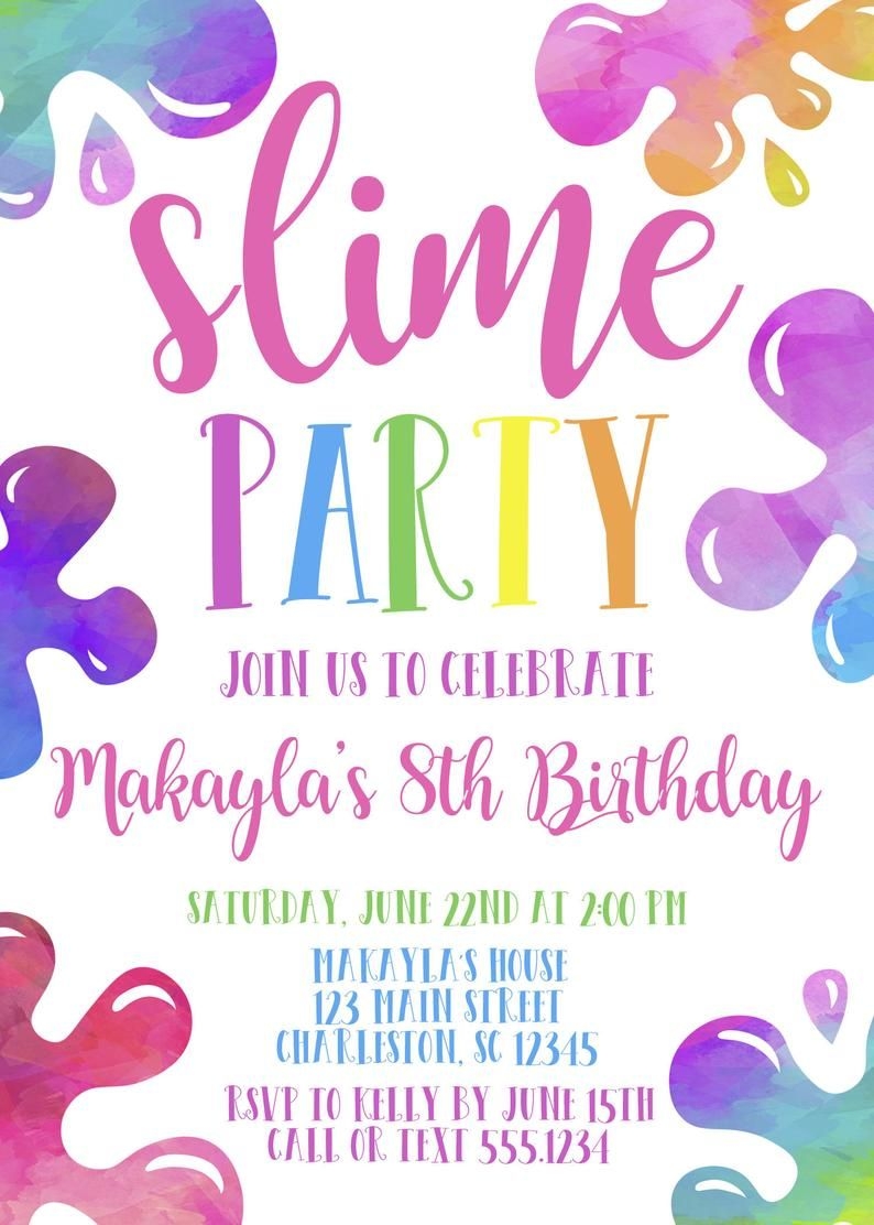 slime invitation template free