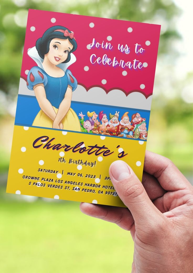 Snow White Birthday Invitation Template