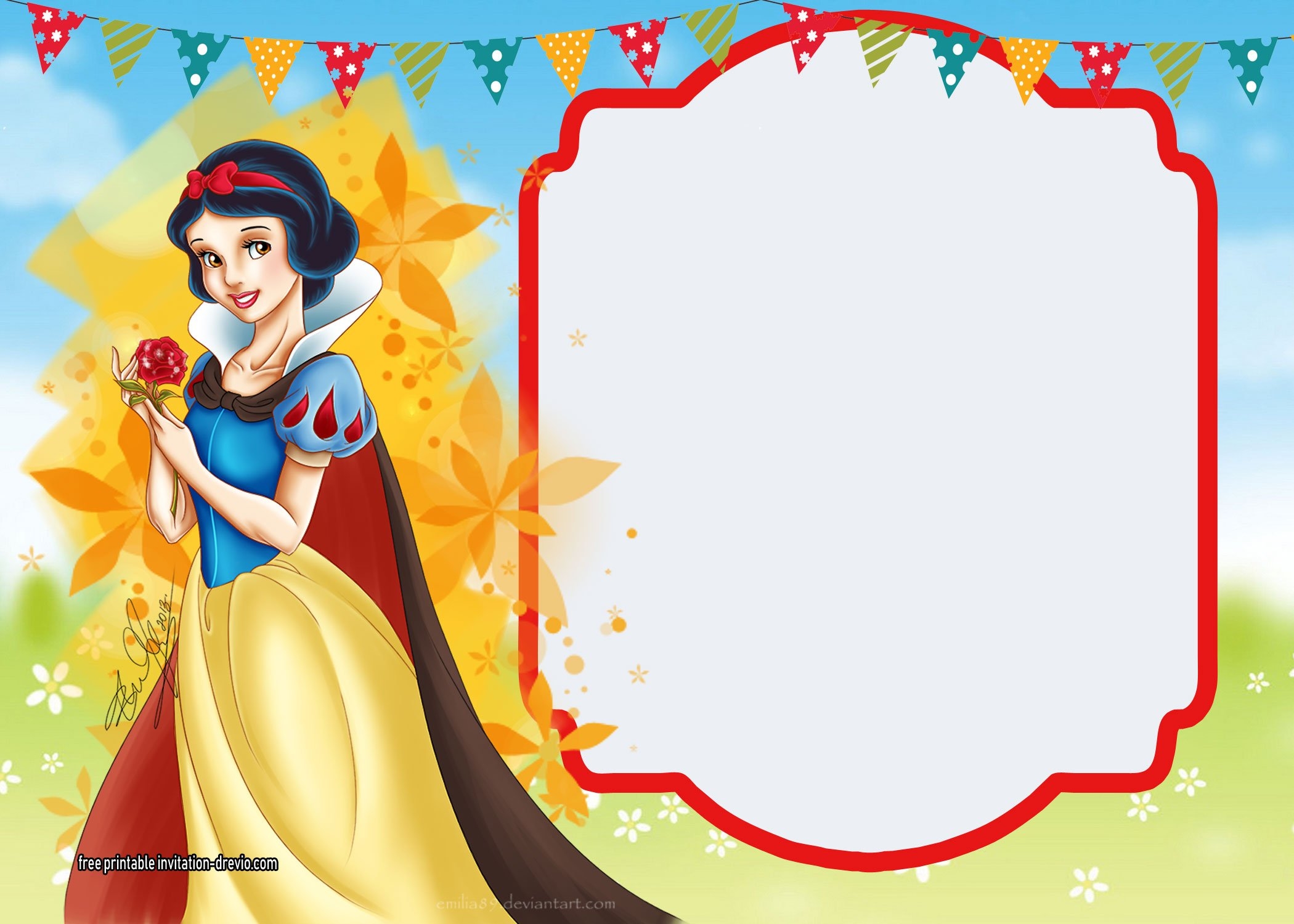 Snow White Invitations Free Printable Templates Printable