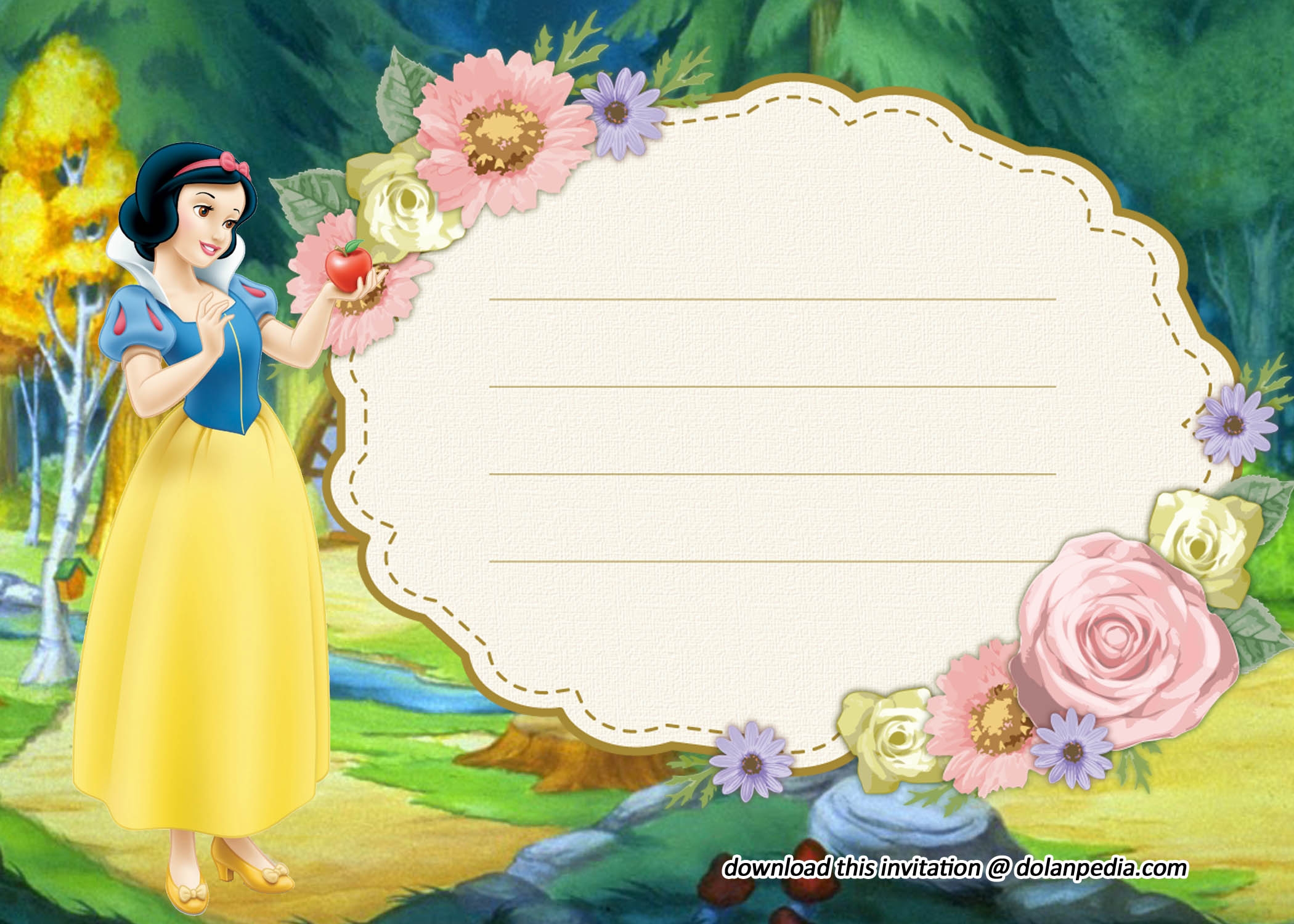 Snow White Invitations Templates Free