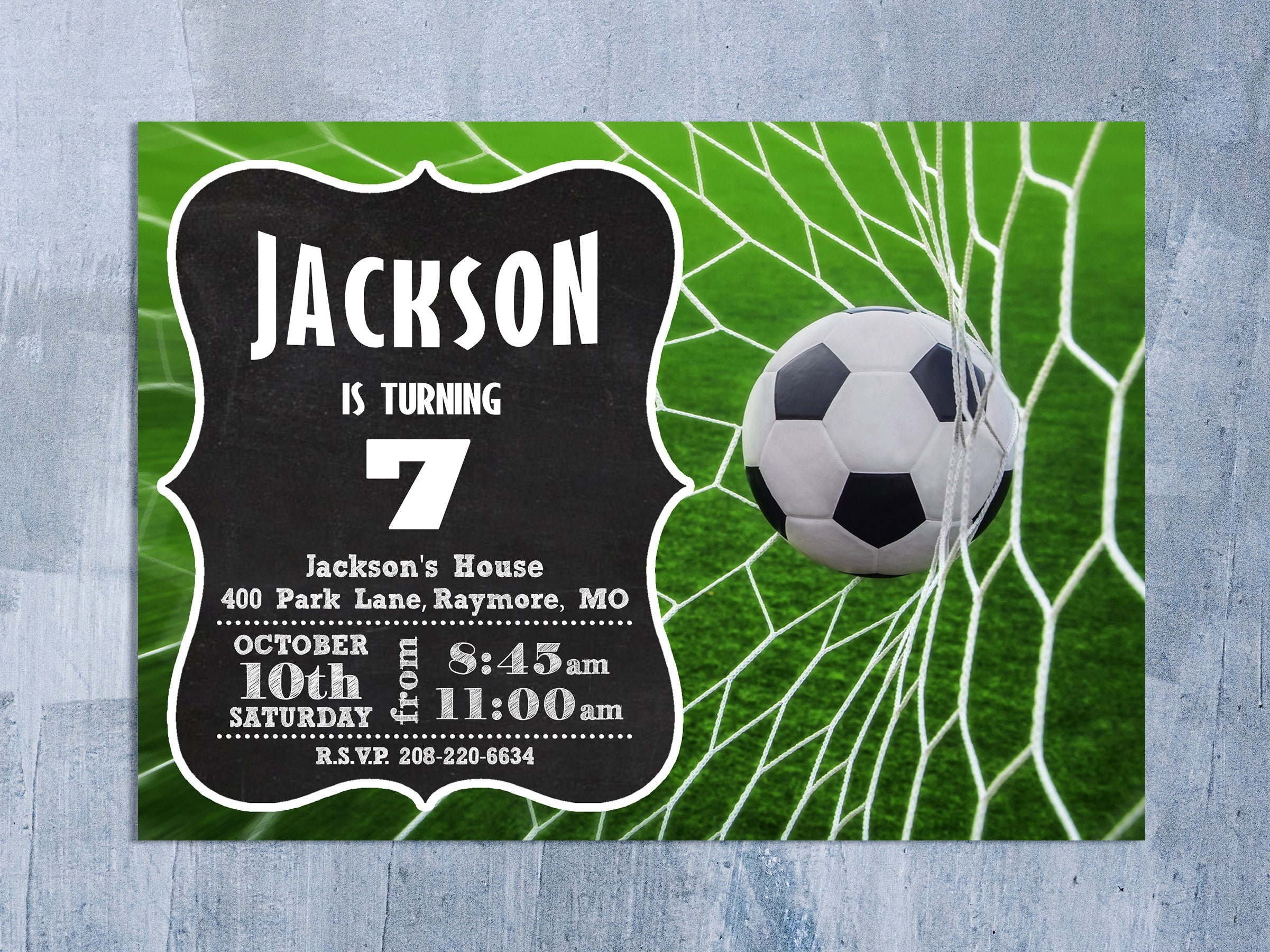 soccer theme invitation template free