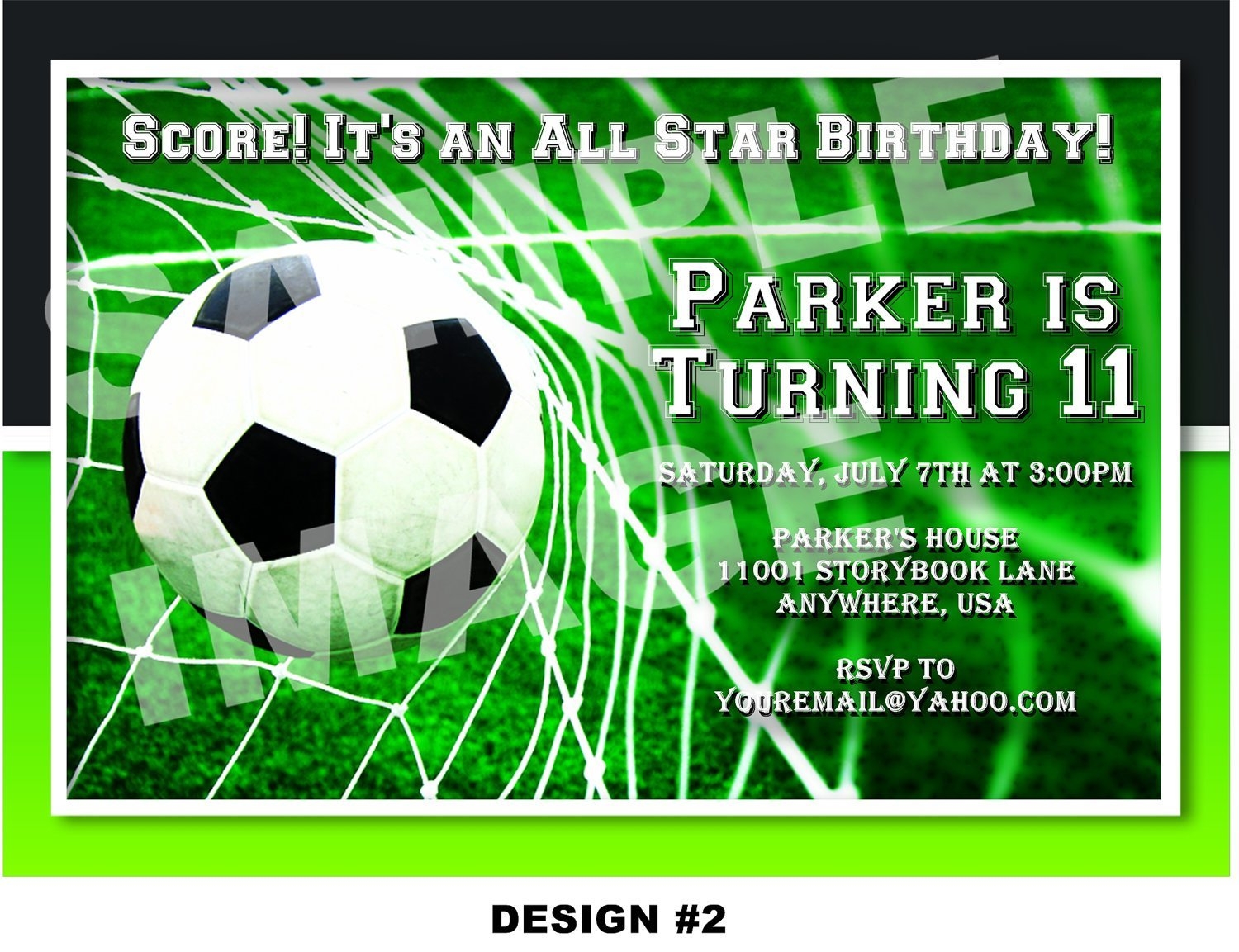 soccer birthday party invitation templates free