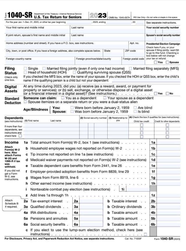 Social Security Benefits Worksheet Walkthrough IRS Form 1040 Lines 6a 