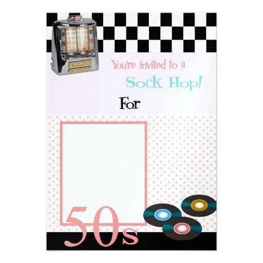 sock hop invitation template free