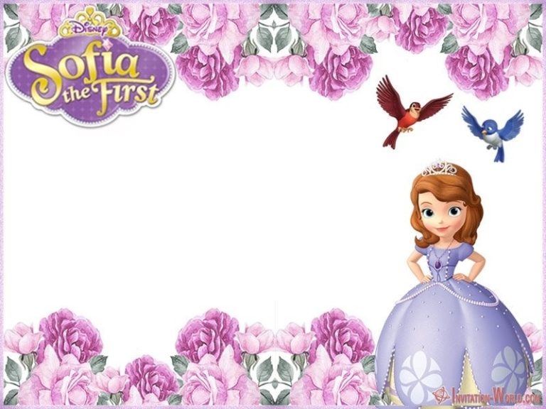 sofia the first template invitation