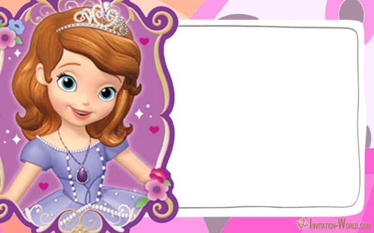 Sofia The First Invitation Template Invitation World