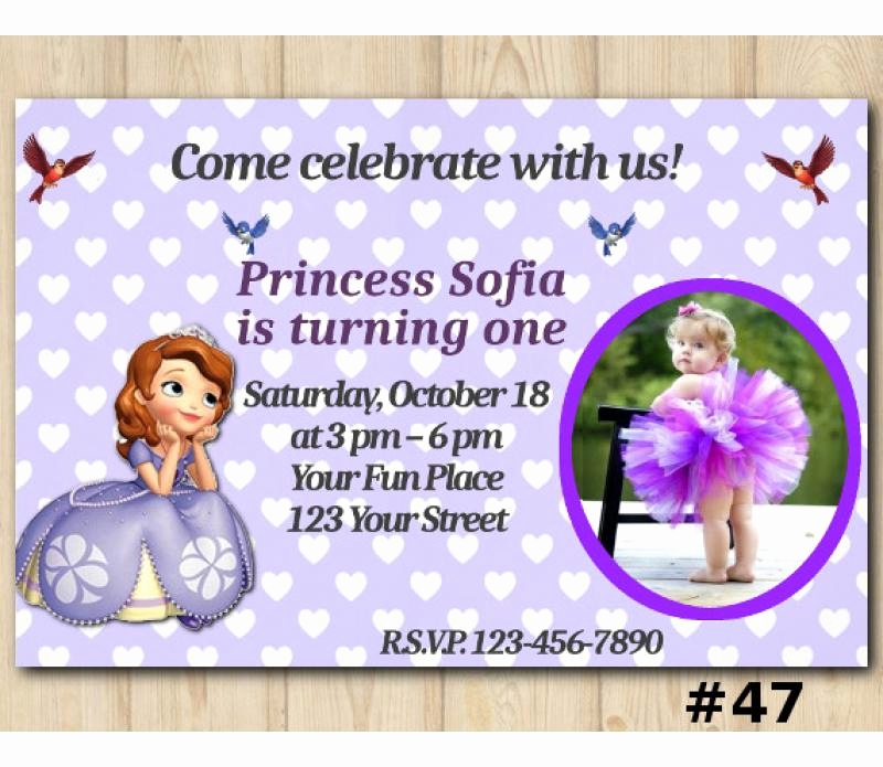 Sofia The First Invitation Template Lovely Sofia The First Birthday 