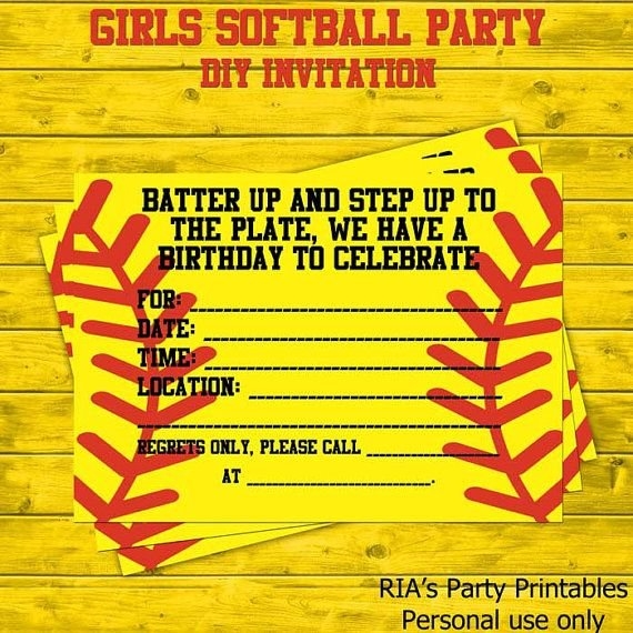 softball invitations templates free