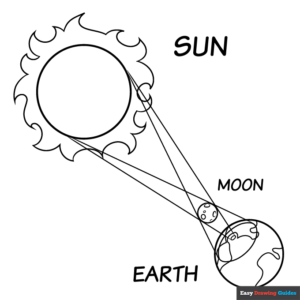 solar eclipse coloring pages free
