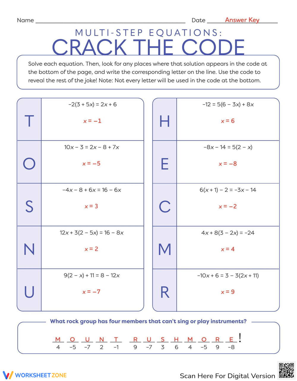 Solving Equations Quiz Math Resource Twinkl USA Twinkl