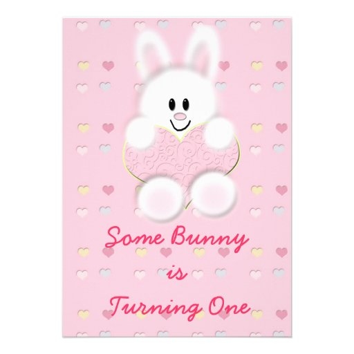 Some Bunny Is Turning One 5 quot X 7 quot Invitation Card Zazzle