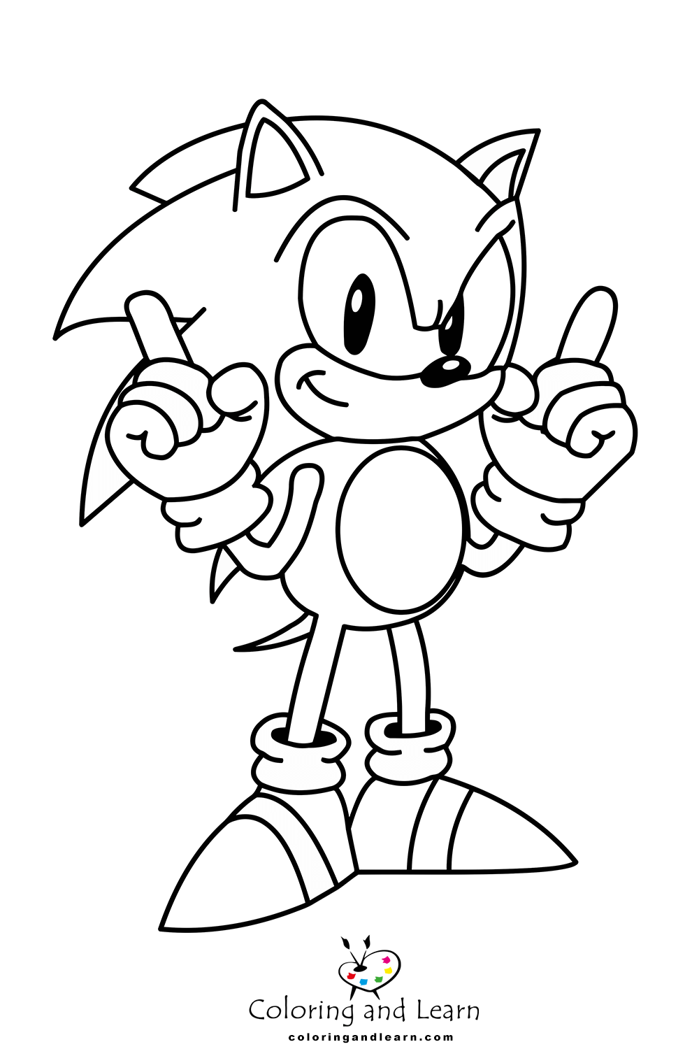 Free Coloring Pages Of Sonic