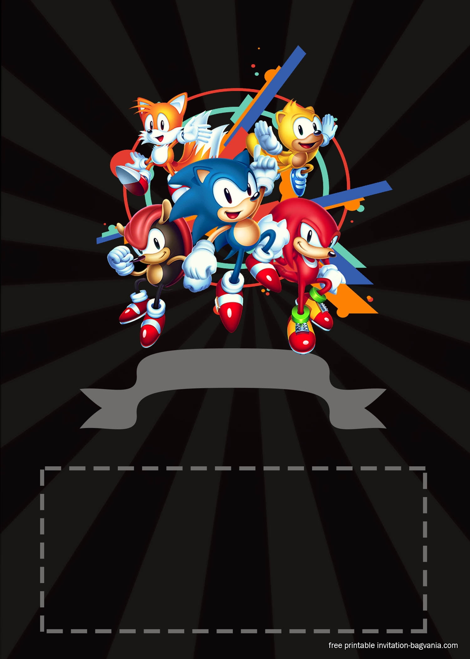 sonic invitation template free