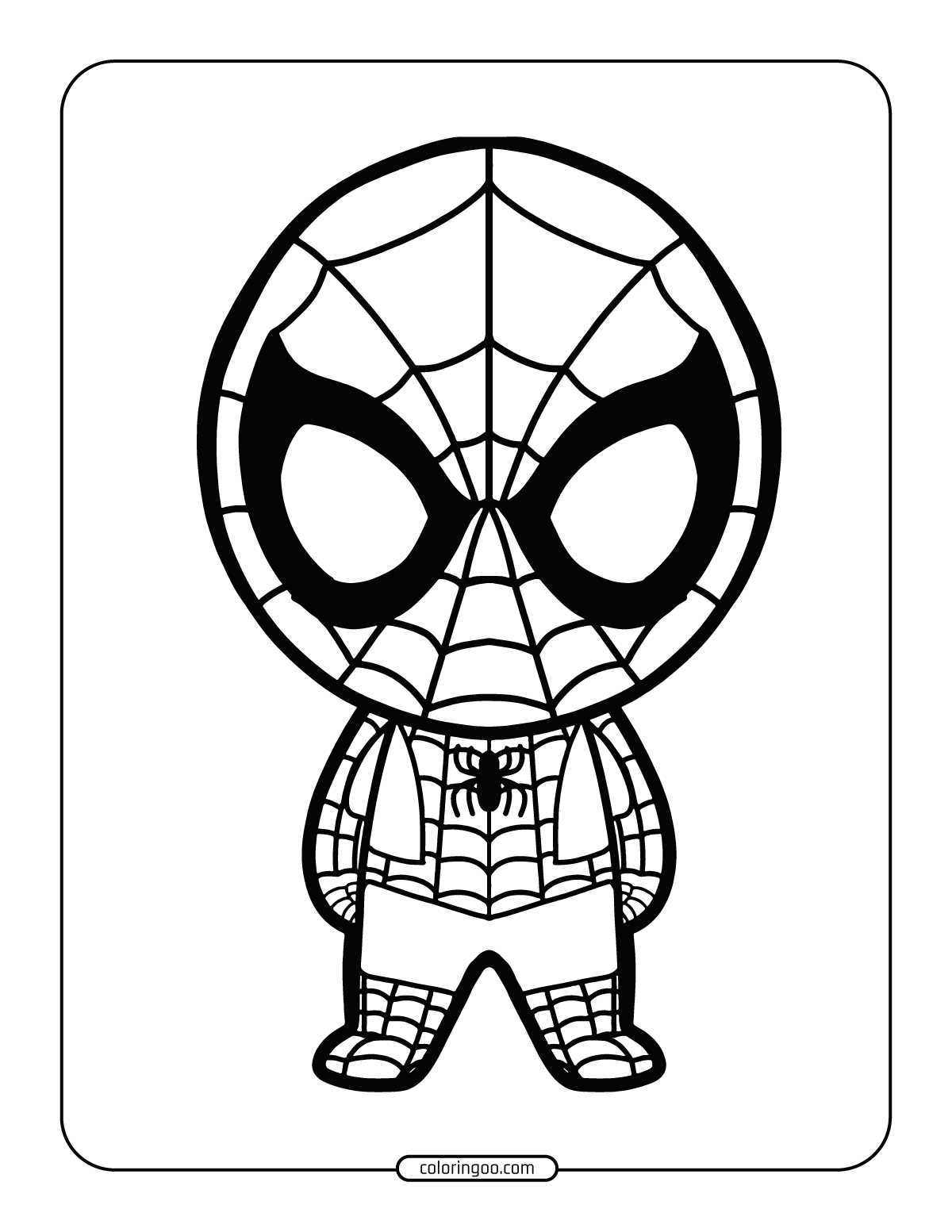 Cute Spiderman Coloring Pages