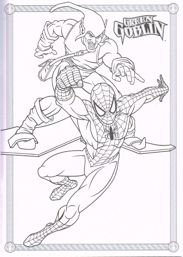 Spiderman Green Goblin Coloring Pages Coloring Home