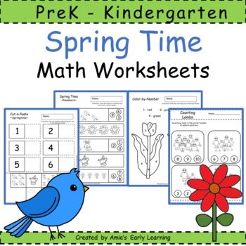 springtime worksheets for kindergarten