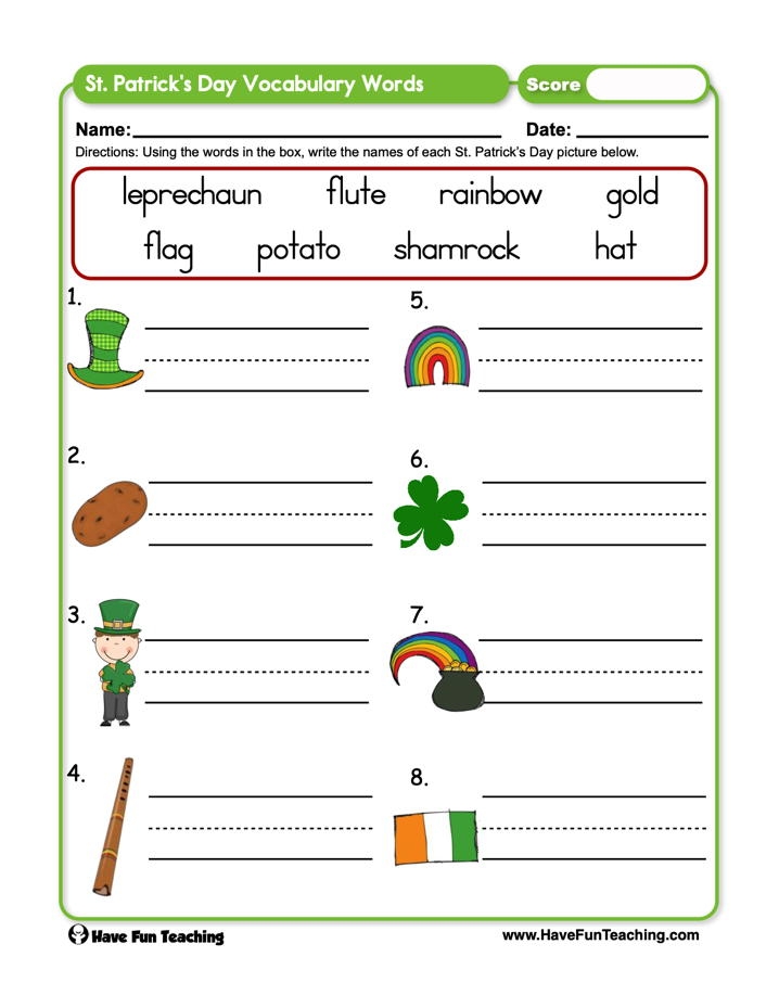 st patrick s day worksheet
