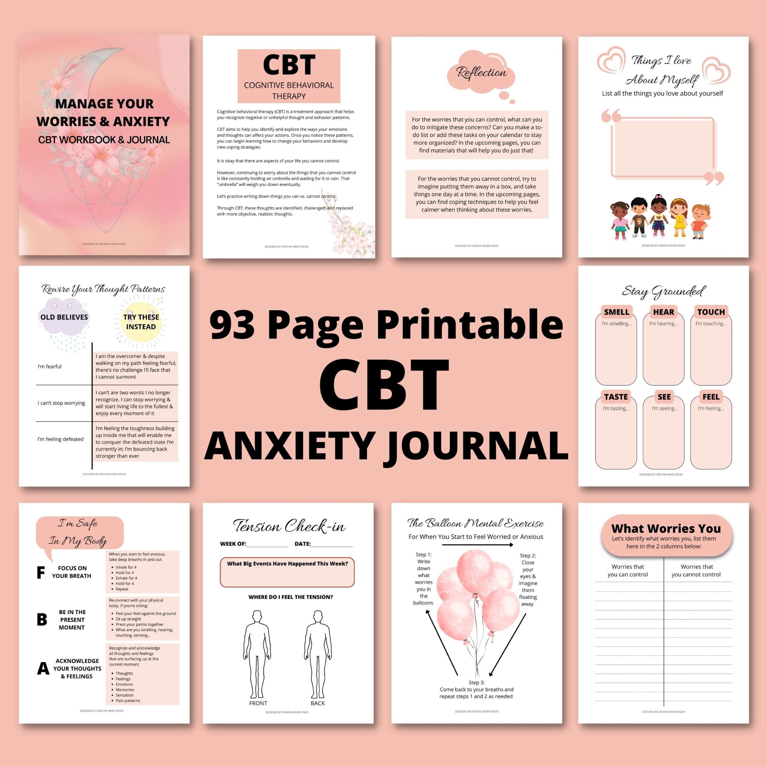 cbt worksheets anxiety