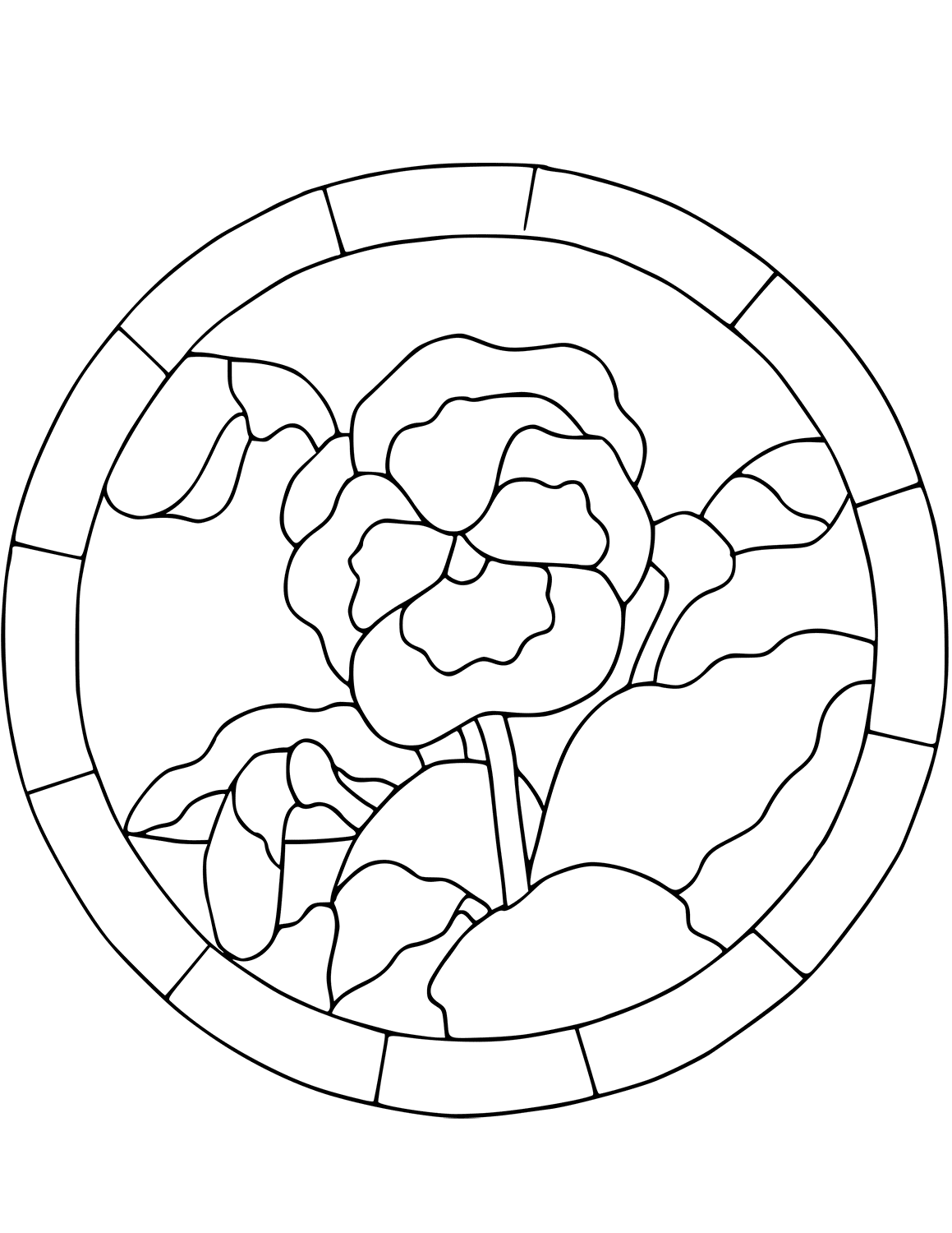 Stained Glass Coloring Page Free Printable Coloring Pages For Kids
