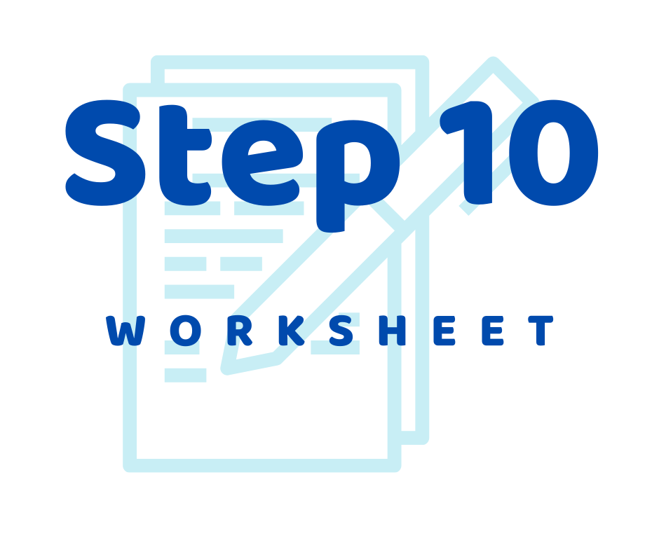 10 step aa worksheet