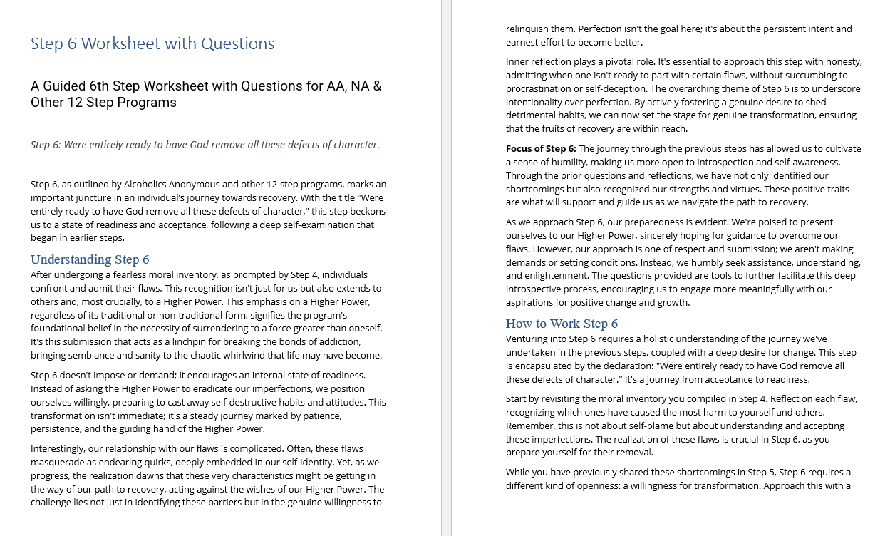 Step 2 Worksheet With Questions Free PDF Download Print 12 