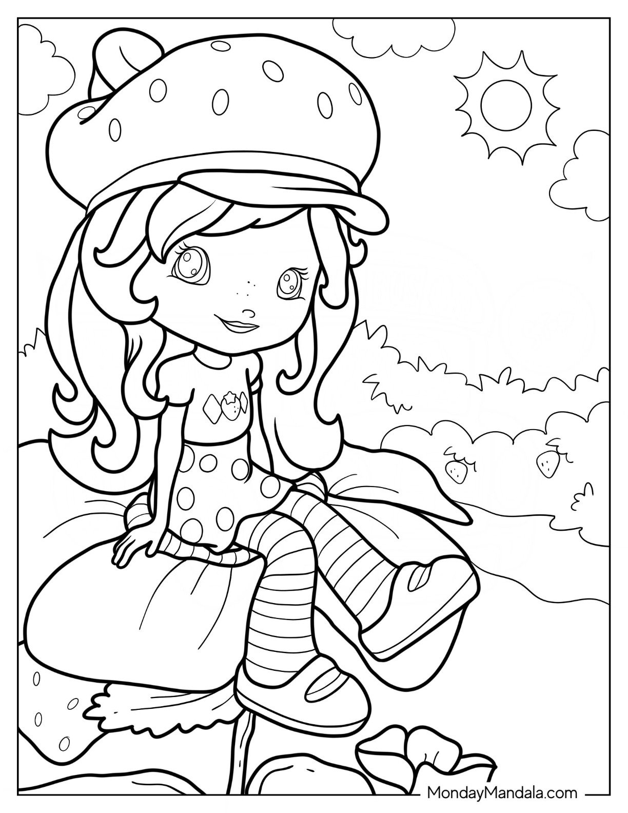Strawberry Shortcake Free Printable Coloring Pages Printable Coloring 