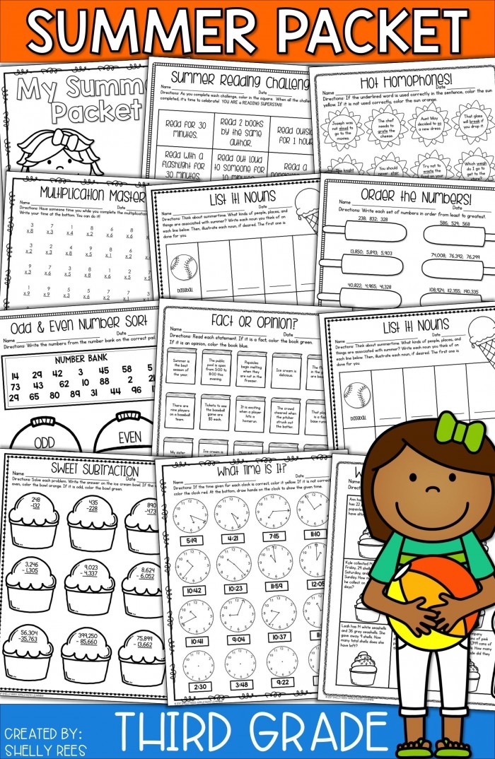 Summer Math Worksheets 3rd Grade 3rd Grade Math Worksheets
