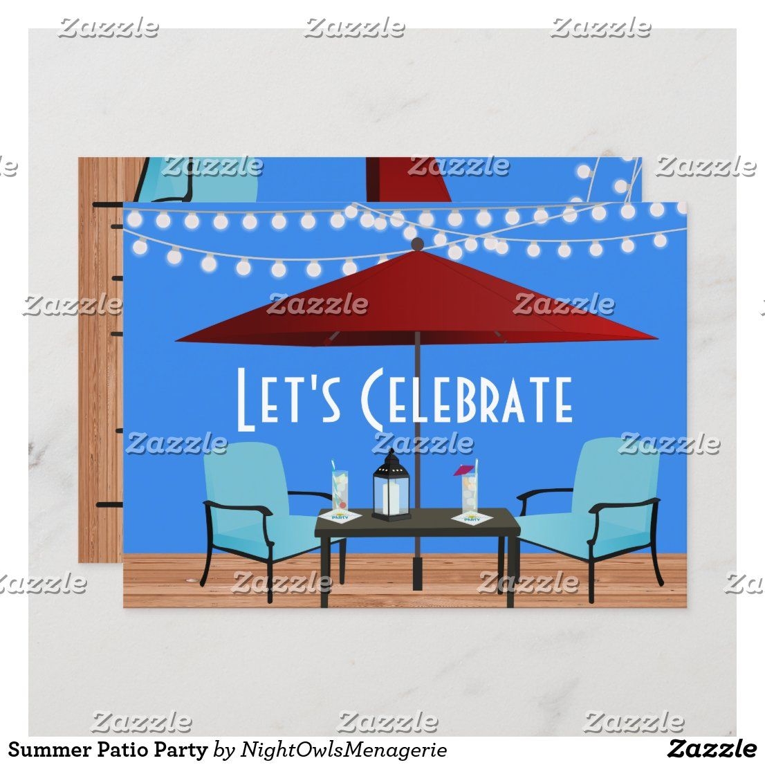 Summer Patio Party Invitation Zazzle Patio Party Summer Patio